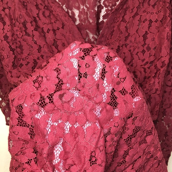 Torrid Harper Womens Lace Unlined Short Sleeve V-Neck Top Blouse Plus 5X - Picture 7 of 10